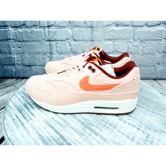 Nike Air Max 1 with Extra laces Corduroy Coral Stardust/Bright Coral Men 9.5 NIB - Picture 5 of 11